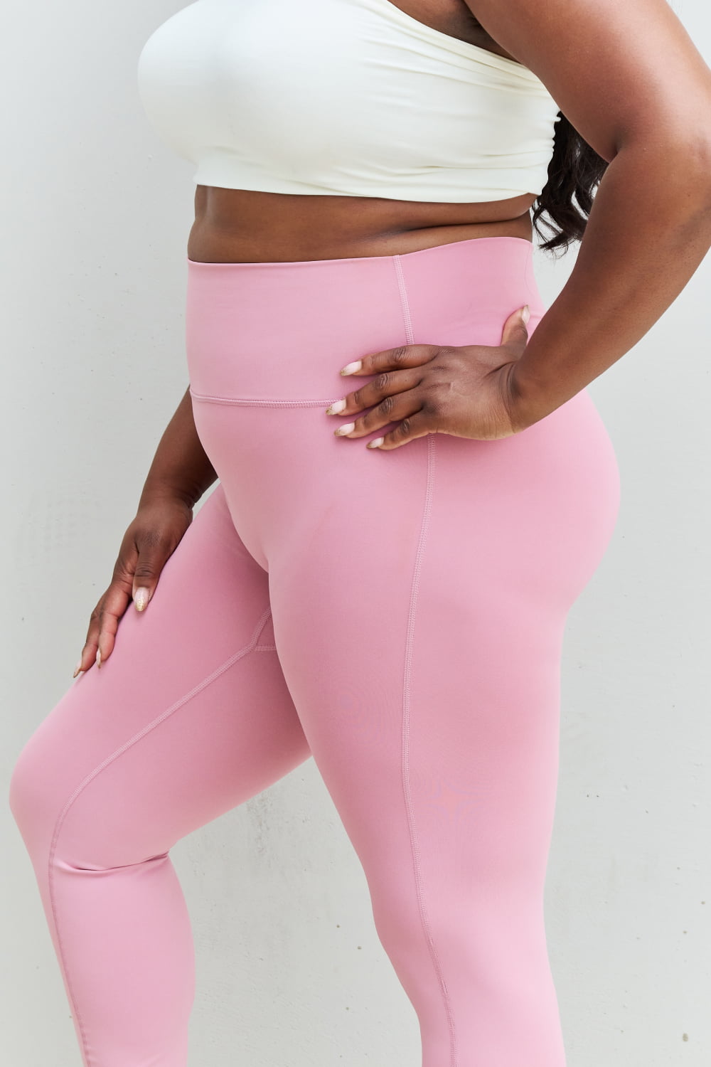 Zenana Fit For You Full Size High Waist Active Leggings in Light Rose –  County Line Casuals